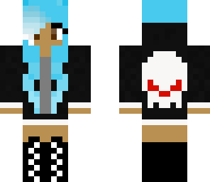 blue flame skull