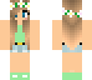 mint green girl
