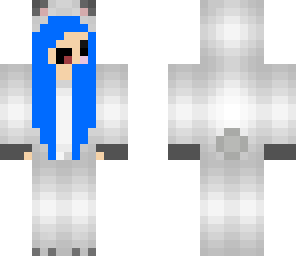 blue hair polar bear