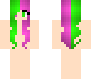 green and pink hair base
