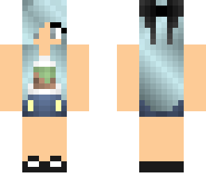 edited blue minecraft girl