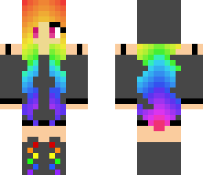 rainbow with beanie
