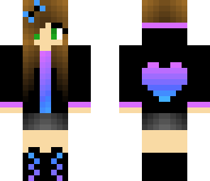 purple and blue girl