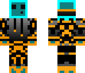 orange clothing blue slime