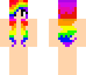rainbow hair girl base