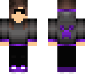 purple girl with sun glasses
