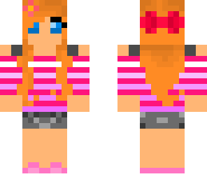 cute pink ribbon girl