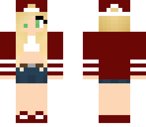 red varsity girl