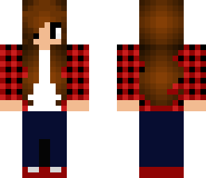 girl in red flannel