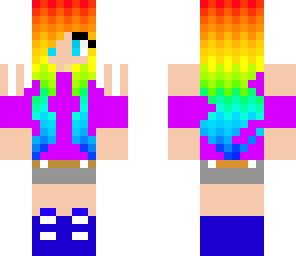 rainbow hair girl
