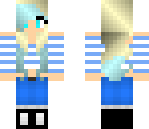blonde with blue highlights
