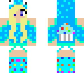 blue cupcake girl