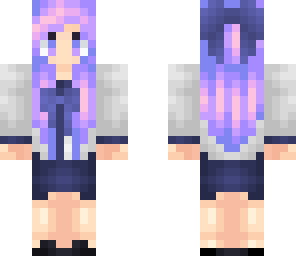 anime school girl - purple 