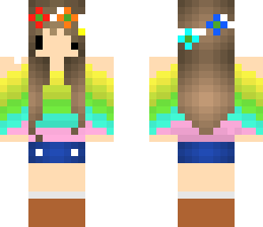 adorable rainbow chibi girl