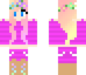 cute pink flower crown girl