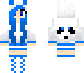 blue panda girl
