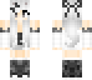 Black And White Anime Girl Minecraft Skin