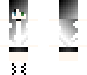 black to white haired girl