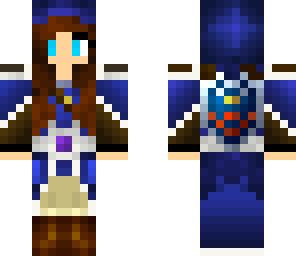 edit girl mage with a blue robe