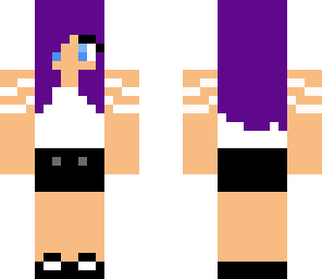 cute purple hair girl