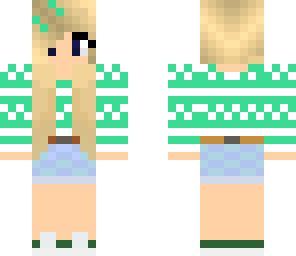 blonde mint green