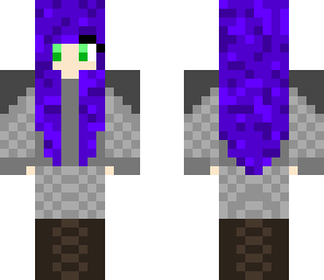 girl guard with blue hair
