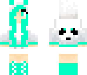 cute green panda girl