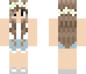 brown hair flower  girl