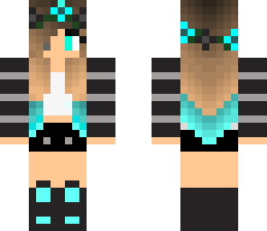 cute girl with blue tips
