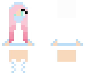 cute ice ninja girl with pink hair