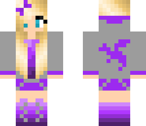 cool dragon girl purple
