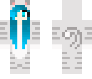 blue haired gray cat