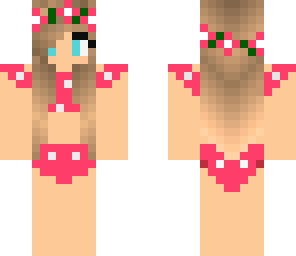 poka-dot swimsuit