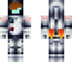 a smurf in an astronaught suit