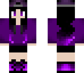 purple hoodie girl