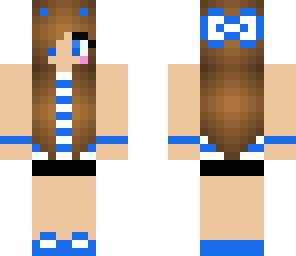 bow girl blue better tan skin