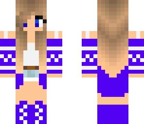 winter girl dark blue