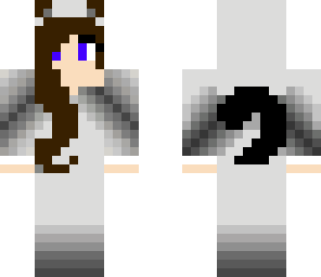 awesome silver and black cat girl