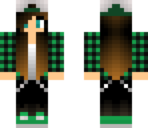 edit of teal flannel girl