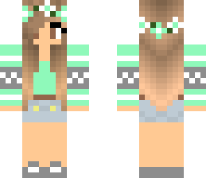 edited minty green girl