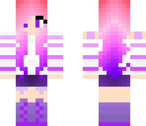 purple and pink girl