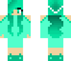 cute aqua haired girl