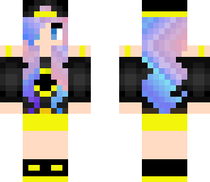 rainbow hair base batgirl