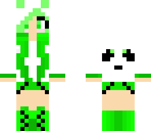 green ice panda girl skin