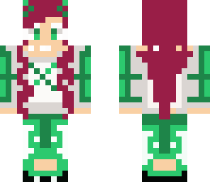 the green minecraft girl