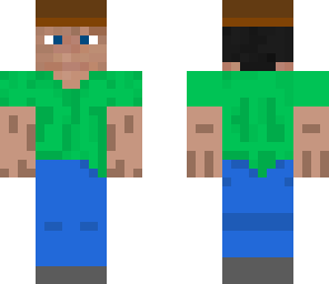 green steve with hat