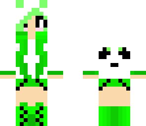 green ice panda girl skin