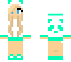 turquoise panda girl