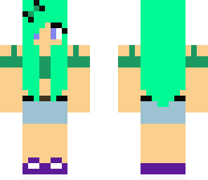 aqua hair girl