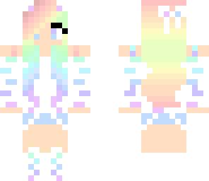 edited rainbow tiger girl cute